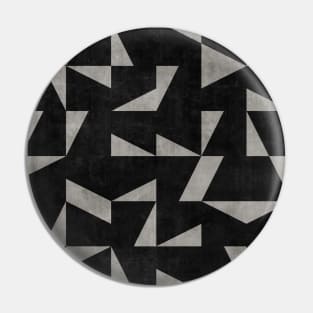 Mid-Century Modern Pattern No.12 - Black and Grey Concrete Pin