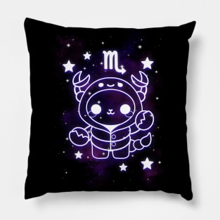 Scorpio kawaii zodiac sign Pillow