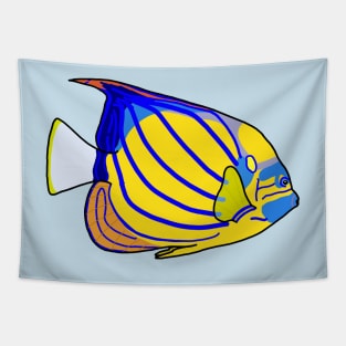 Blue Ring Angelfish Tapestry