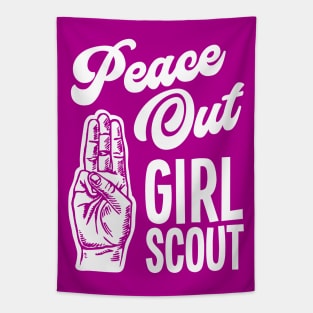 Peace Out Girl Scout Tapestry