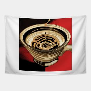 Coffee Artsy Pattern Vogue Black Since Vintage Tapestry