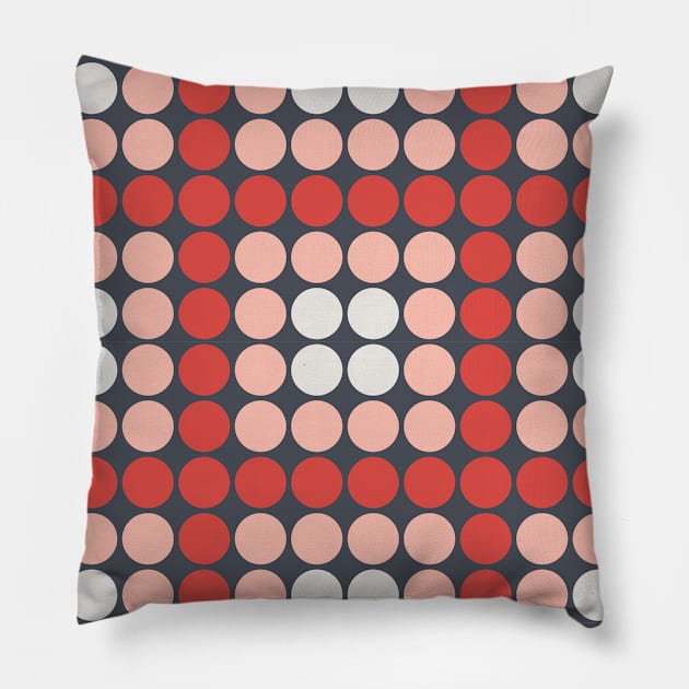 Colorful Dots pattern on Dark Background Pillow by kallyfactory
