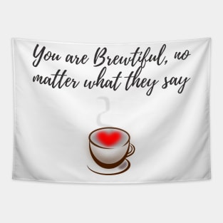 Coffee love beautiful pun Tapestry