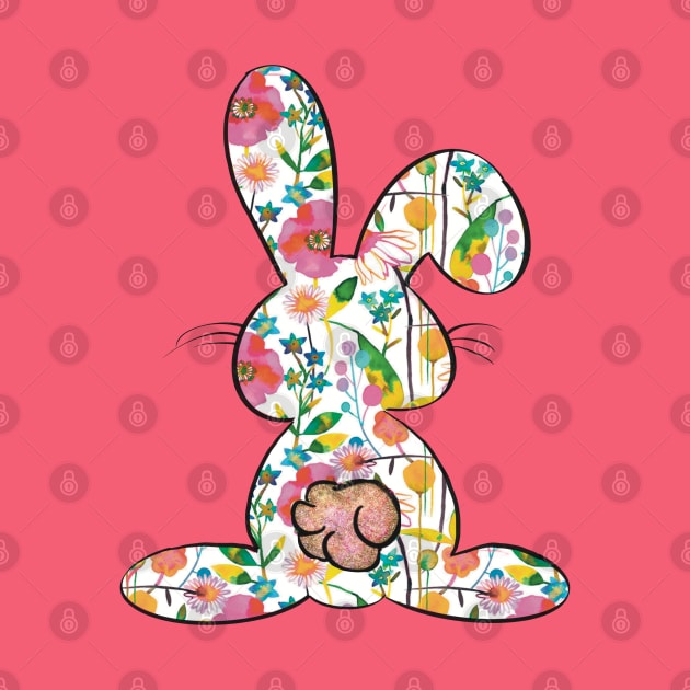 Pretty Easter Bunny floral pattern by Sheila’s Studio