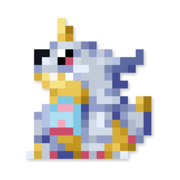 Gabumon low-res pixelart by JinnPixel