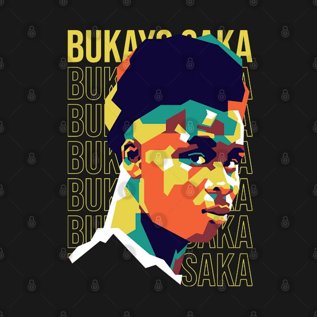 Bukayo Saka on WPAP art 2 by pentaShop