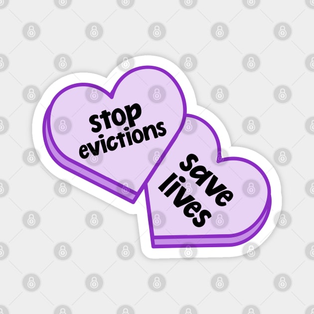 Stop Evictions - Save Lives Magnet by Football from the Left