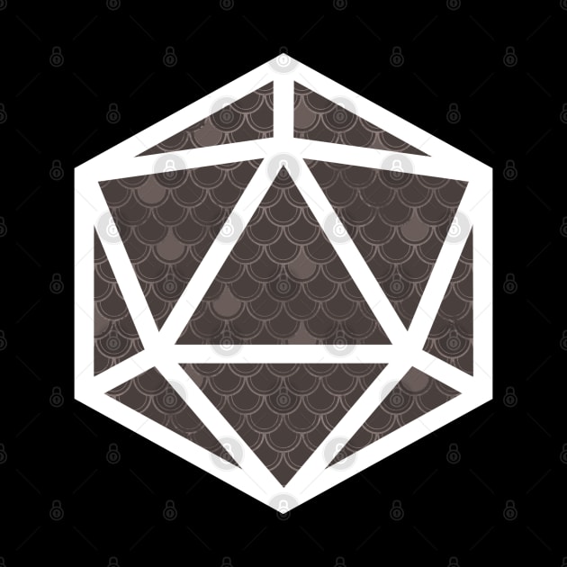 D20 Decal Badge - Scales Black by aaallsmiles