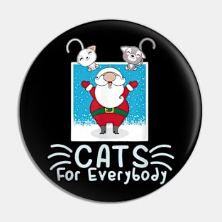 Cat Lover Christmas Mom Cat Dad Cats For Everyday Santa Xmas Pin