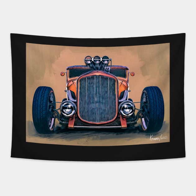 Blown Hot Rod Coupe Tapestry by kenmo