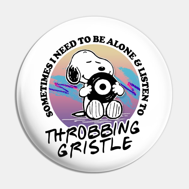 Throbbing Gristle / Vinyl Obsessive Comic / Fan Art Design Pin by DankFutura