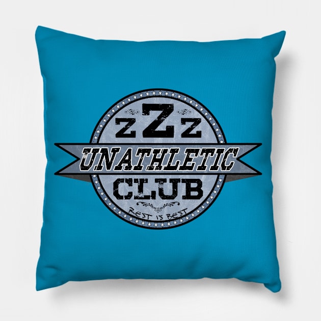 zzz unathletic club - Rest is best Pillow by PlanetJoe