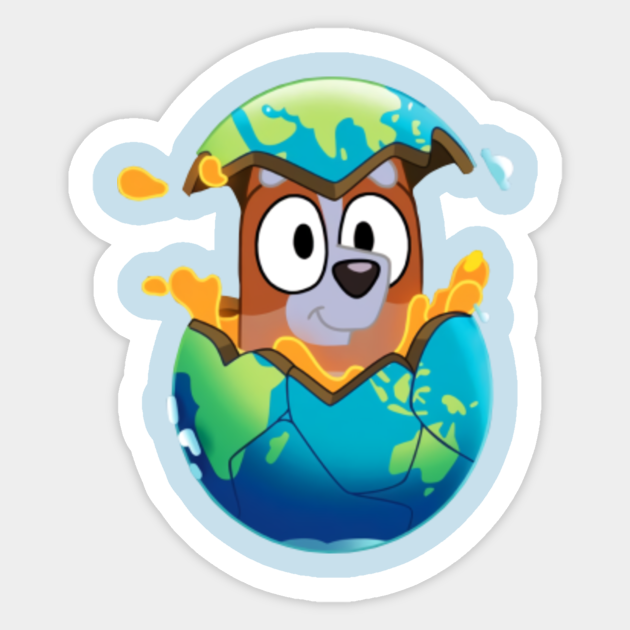 Discover bingo in globe - BlueyDad - Sticker