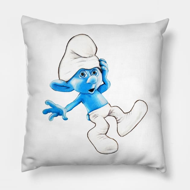 Smurf Pillow by Mercmichelle