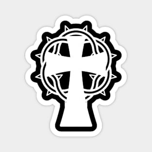 Celtic Cross And Crown Christian Logo Magnet