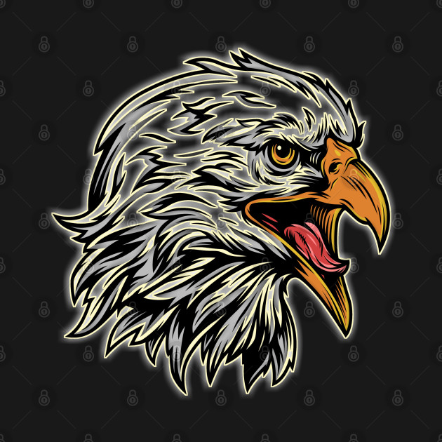 Angry Cartoon Animal Eagle Bird by DjoDjo