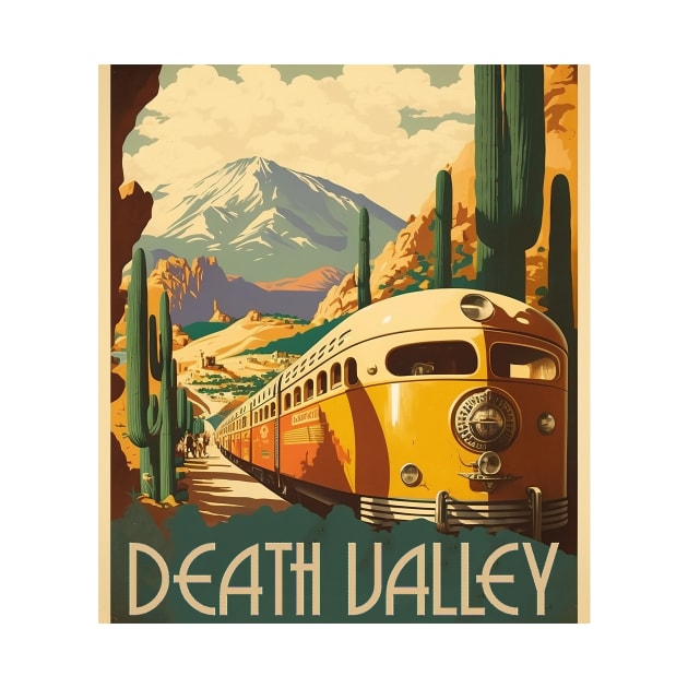 Death Valley National Park Vintage Travel Art Poster by OldTravelArt