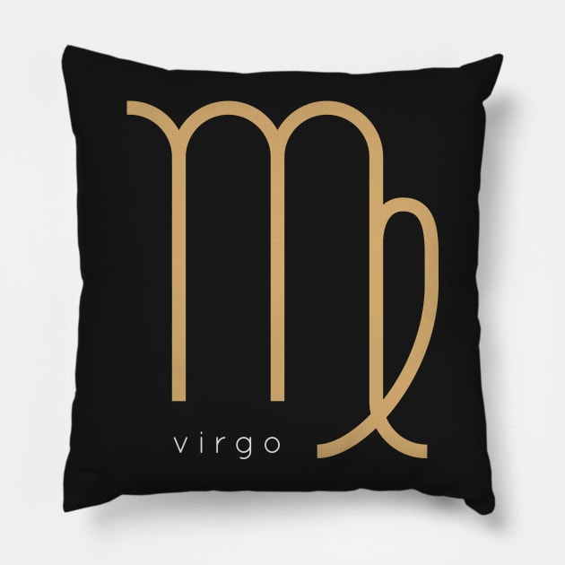 Zodiac Sign Virgo Pillow by teeleoshirts