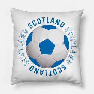 Blue and White Scotland Football Design Pillow