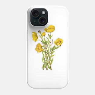 Bush Poppy - Botanical Illustration Phone Case