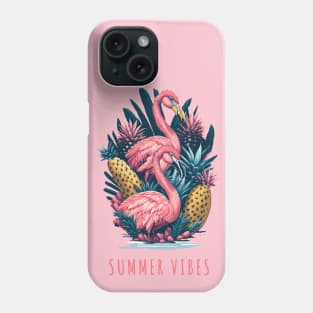 Flamingos and pineapples, flamingo Fling, Pineapple Paradise for Summer Vibes Phone Case