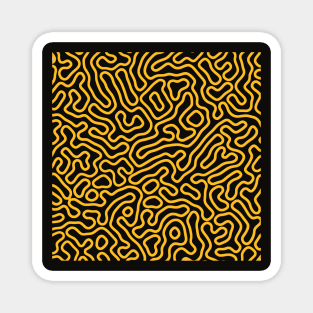 black and yellow squiggle Magnet