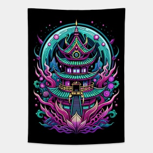 Asian temple Tapestry