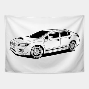 Subie lina art black Tapestry