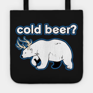 Funny Polar Bear Cold Beer Tote