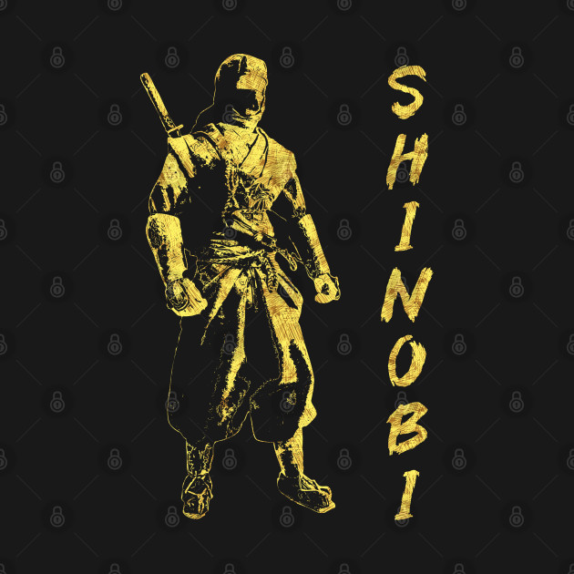 Disover Ninja SHINOBI Silhouette Abstract Japanese Art of a Legendary Shadow Warrior - Shinobi - T-Shirt