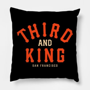 Third and King Baseball Pillow