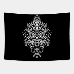 Tribal line art style art Tapestry