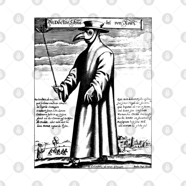 Plague Doctor Medieval Illustration by Mandra