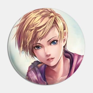 Hot Blonde Anime Girl with Short Hair Pin