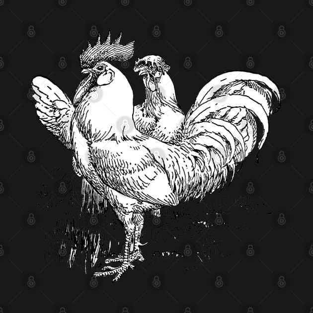 Rooster And Hen Design by ArtShare