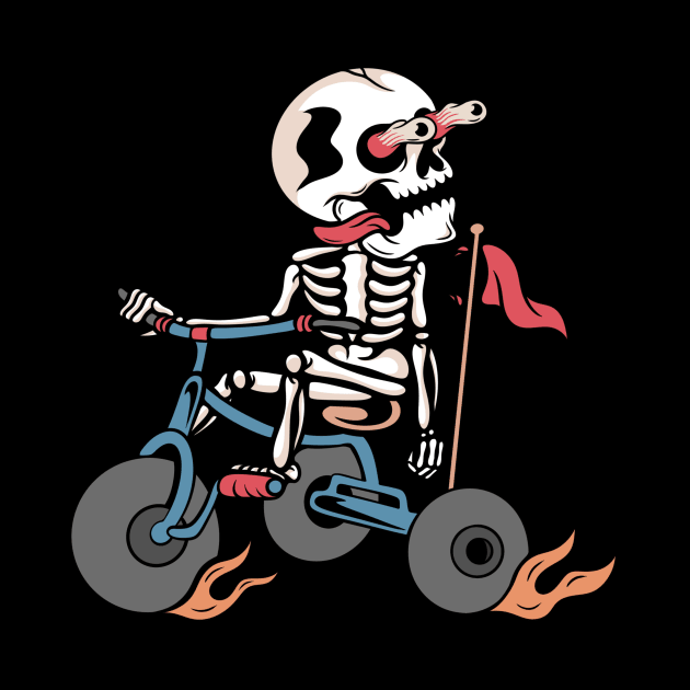 Skull and bicycle by gggraphicdesignnn