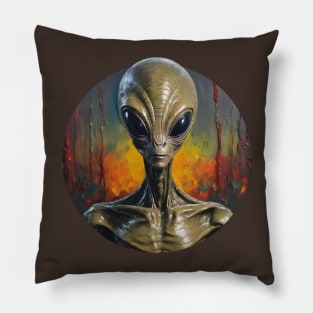 Grey Alien Pillow