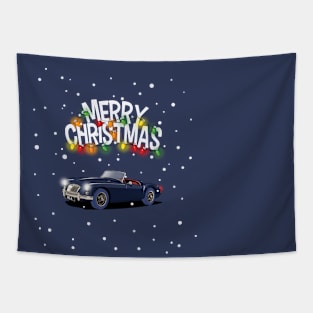 Classic MG MGA Roadster Christmas Sweater design Tapestry