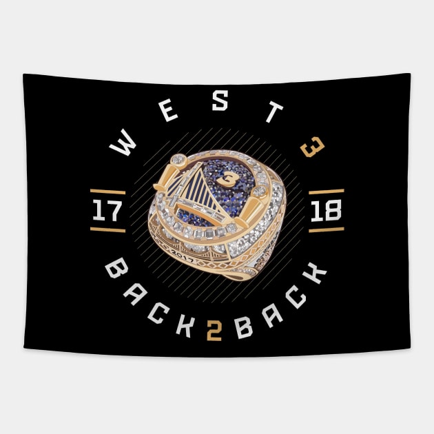 David West 3 Back 2 Back Championship Ring 2017-18 Tapestry by teeleoshirts