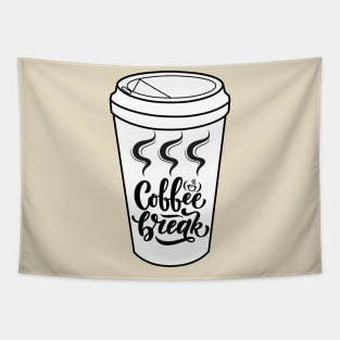 Cup coffee tshirt Tapestry