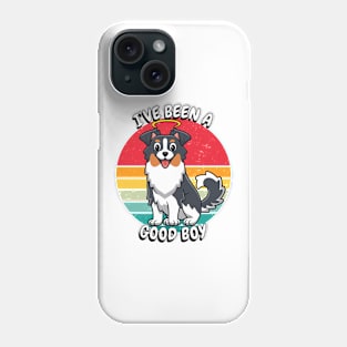 Cute Collie Dog is a Good Boy Phone Case