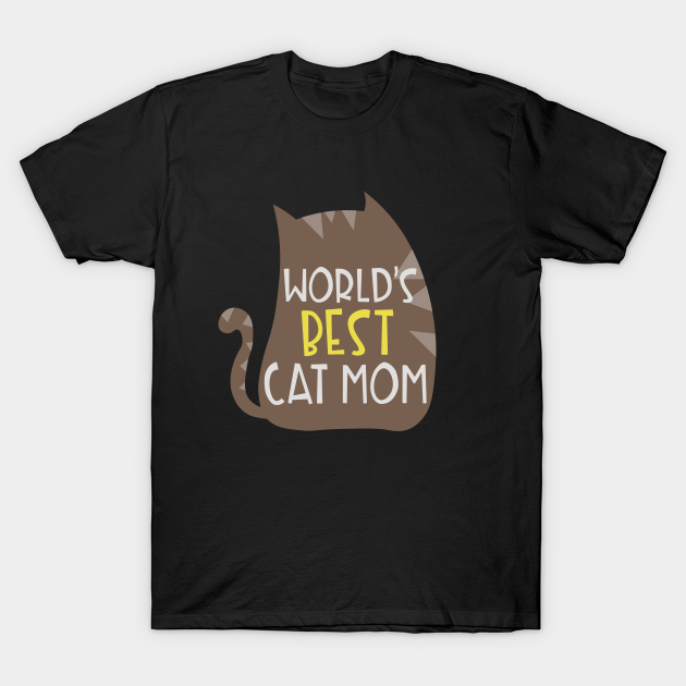 Discover Worlds Best Cat Mom - Worlds Best Cat Mom - T-Shirt