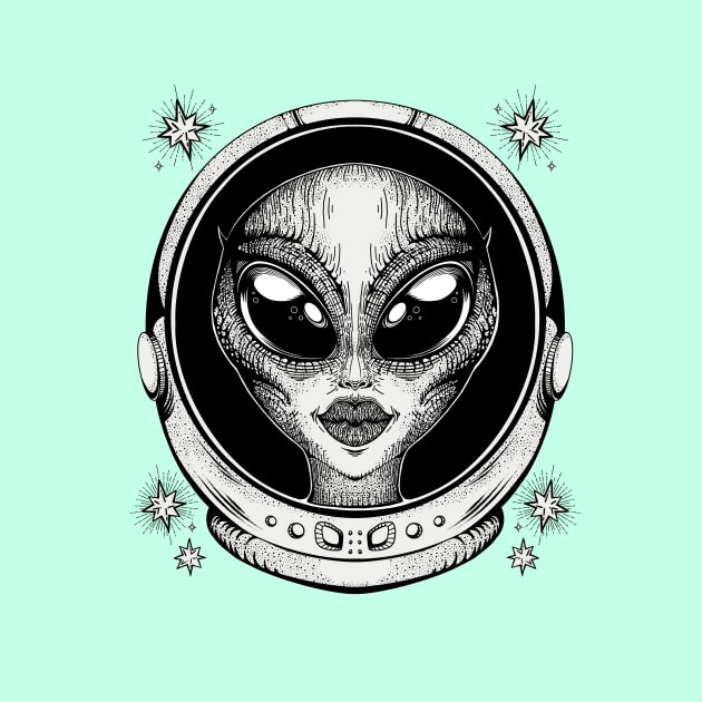 Alien Babe Astronaut by OhMyStarling