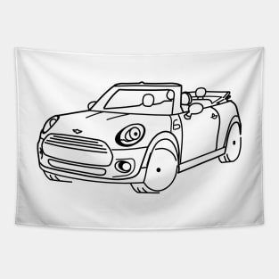 Black Mini Cooper Convertible Tapestry