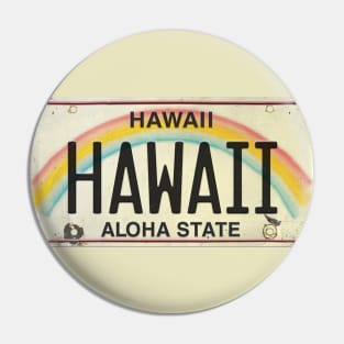 Hawaii Vintage License Plate Pin