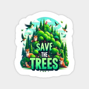 Guardians of the Forest save the trees Magnet