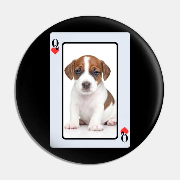 Jack Russell Queen Of Hearts Pin by HighwayForSouls