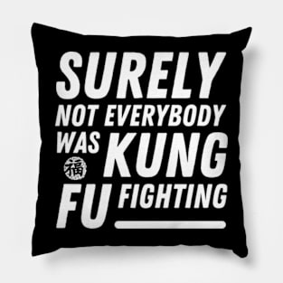 Surely Not Everybody Was Kung Fu Fighting Funny meme Pillow