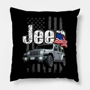 Wrangler JL Jeepcar JEEP Flag Pillow