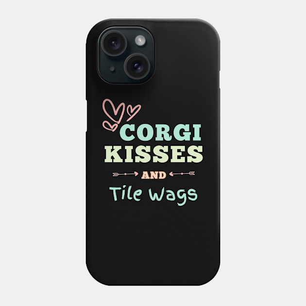 Love Letters in Paws: Corgi Typography Delight for Valentine's Day Phone Case by Toonstruction